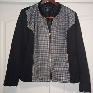 Lane Bryant Black and White Jacket/Blazer
